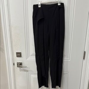 Chic Dark Gray Wrap Pants